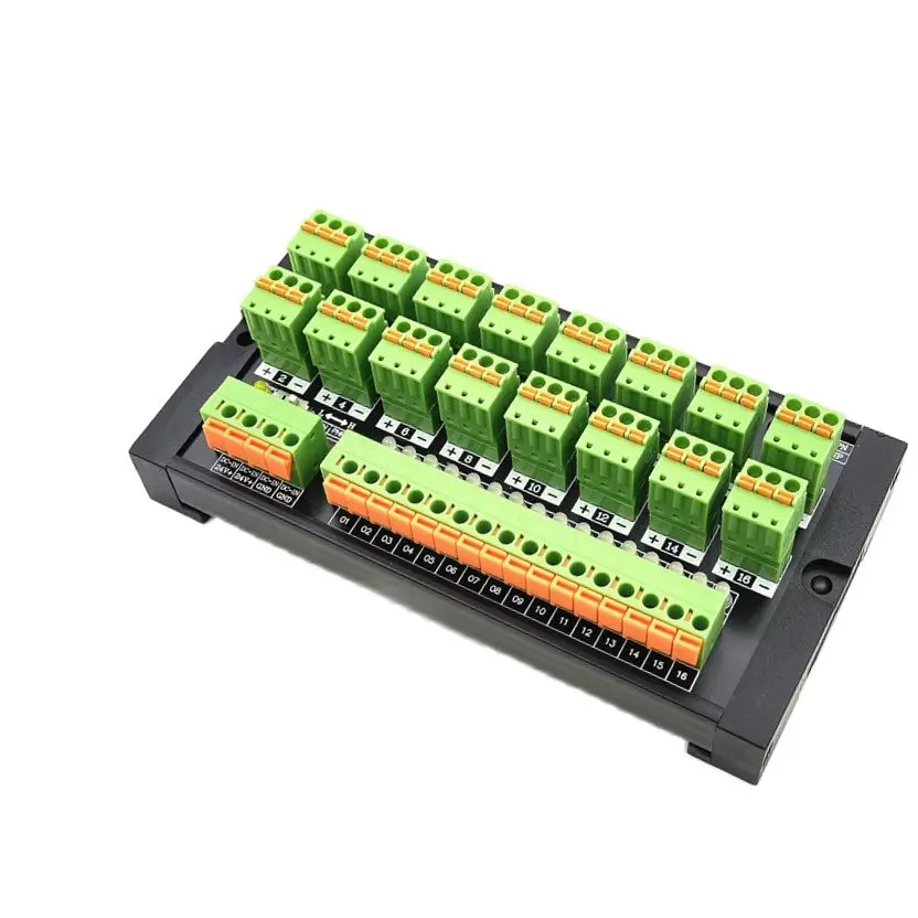 

PLC sensor terminal block 16-channel 2-wire 3-wire NPN/PNP input IO photoelectric proximity switch spring wiring