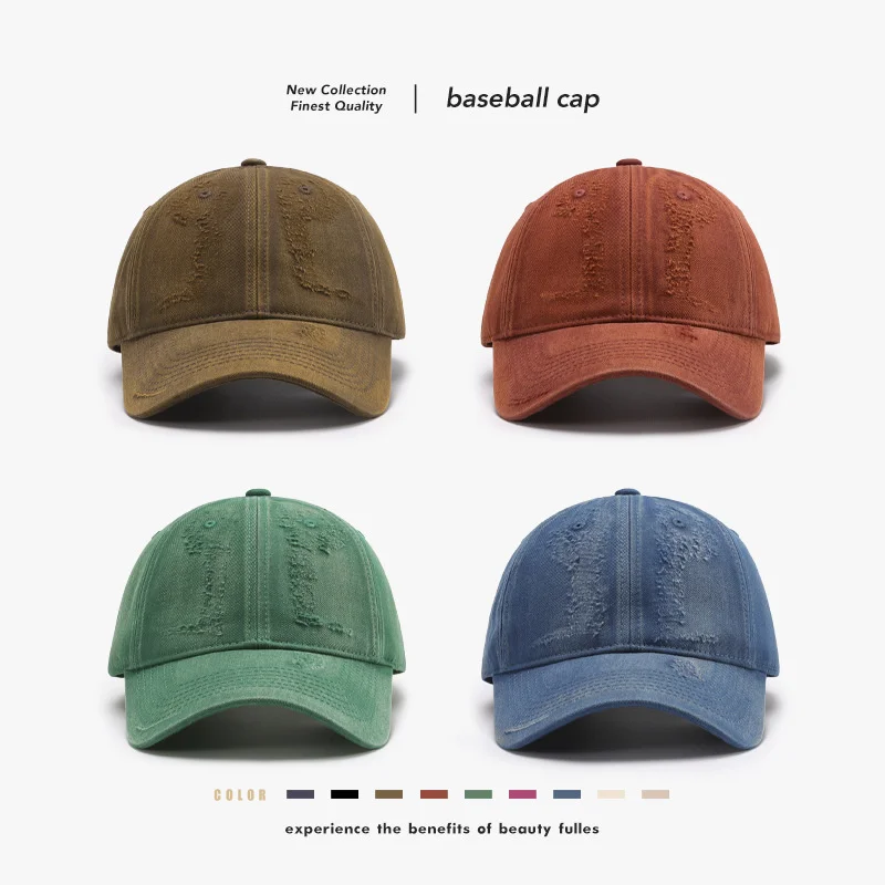 

Washable American style face revealing cap, female polished plate, worn soft top, versatile, breathable outdoor men's Baseball