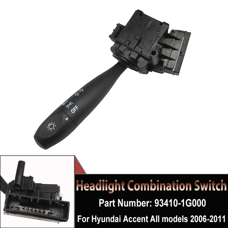 

Новый Поворотный переключатель для фар, автомобильные аксессуары для Hyundai Kia Accent Rio 2006-2011 93410-1G000 93410-1C000 93410-1C200