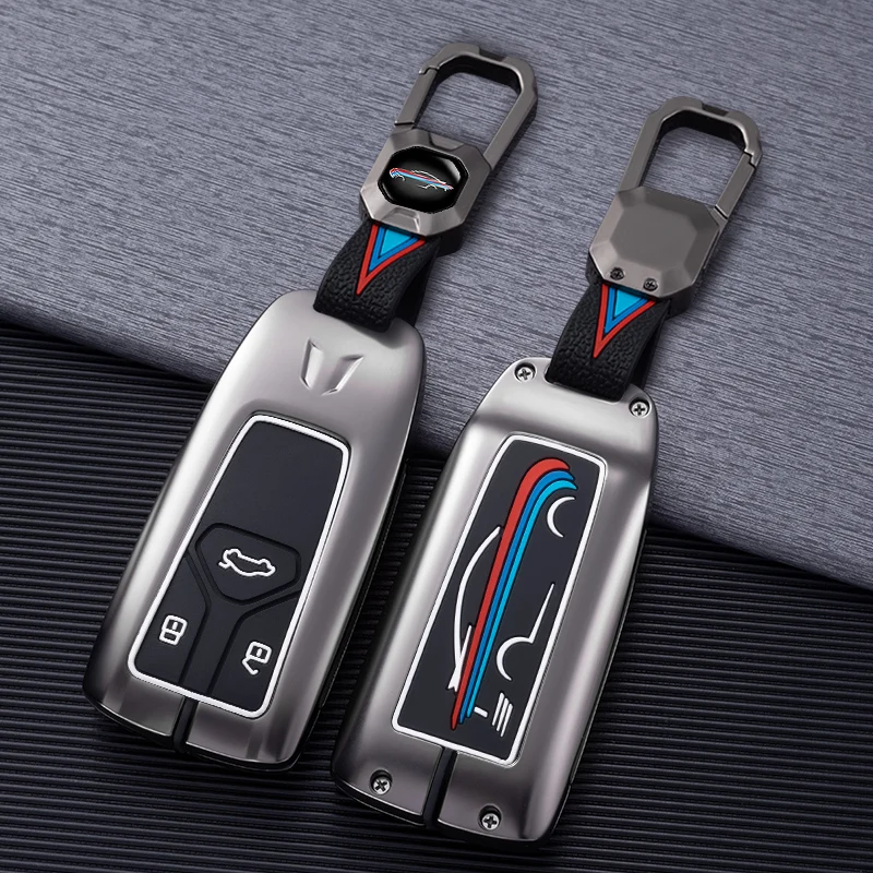 

Car Remote Key Case Cover Shell For Audi A4 B9 A5 A6 8S 8W Q5 Q7 4M S4 S5 S7 TT TTS TFSI RS Protector Fob Keyless Keychain