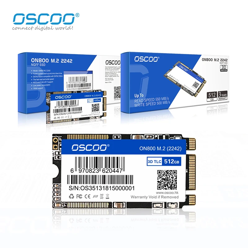 Твердотельный накопитель OSCOO M2 SSD 2242 128 ГБ 256 512 Гб HDD NGFF M.2 SATA
