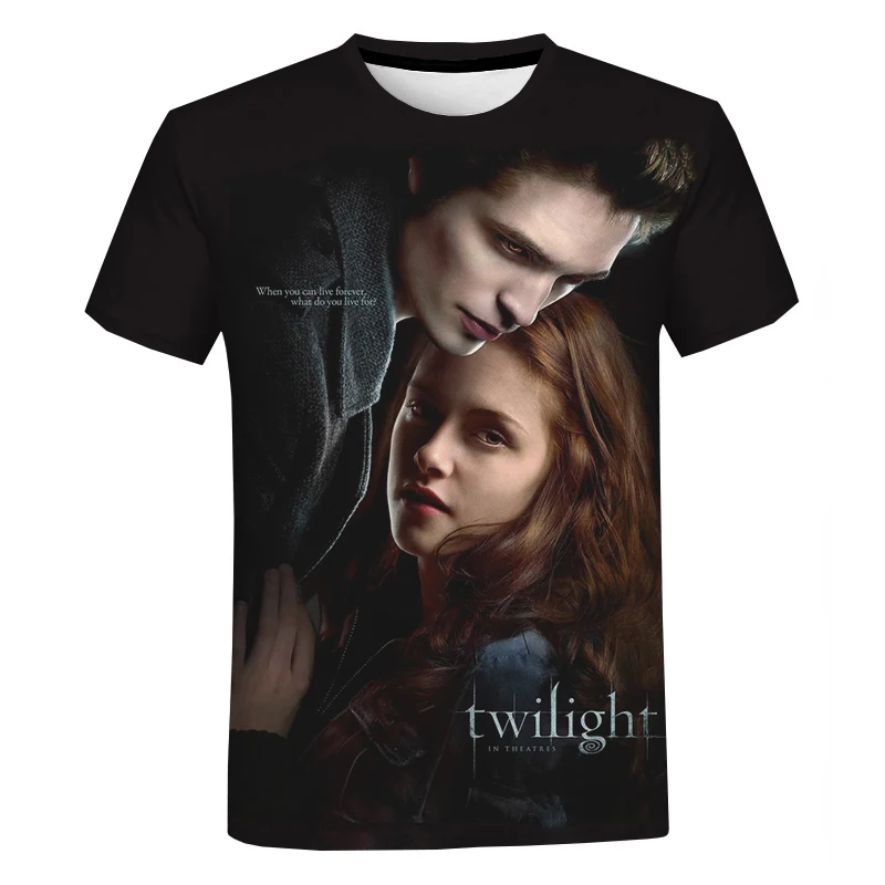 

The Twilight Saga 3D Printed Oversized Fashion Trend 3D Men T-Shirt Casual O-Neck Summer Selling Short Sleeve Comfortable