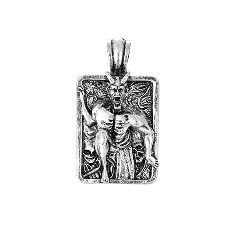 

Punk Retro Geometric Satan Pendants for Necklaces DIY Making Men Jewelry Handamde Accessory