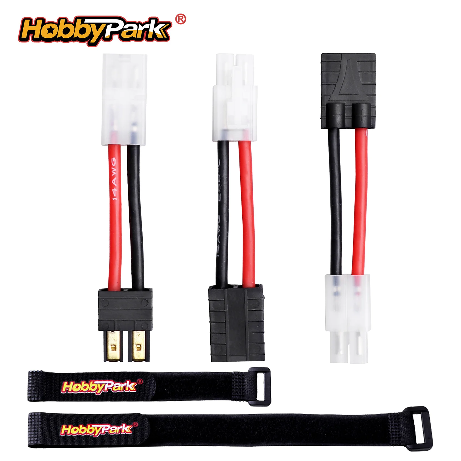 Фото Адаптер-коннектор HobbyPark для зарядного устройства RC-аккумуляторов Traxxas на разъемы Tamiya, провод 14AWG для радиоуправляемых машин №1