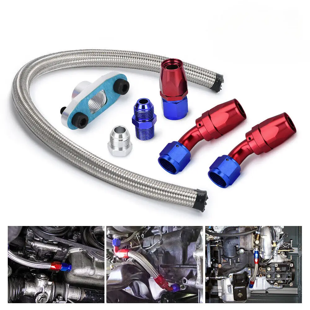 Линия возврата слива масла турбокомпрессора 10AN 26 дюймов подходит для Turbo T3 T4 T04E T70