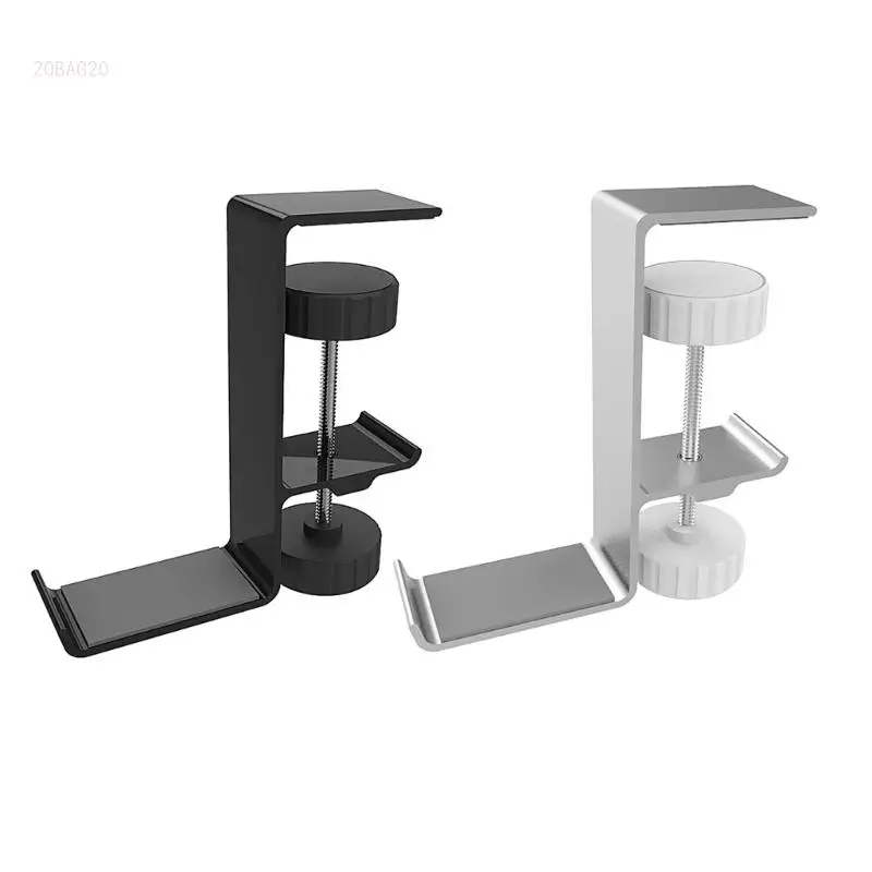 

Aluminum Alloy Headphone Hanger Sturdy Underdesk Hook Headset Hanger For Hanging