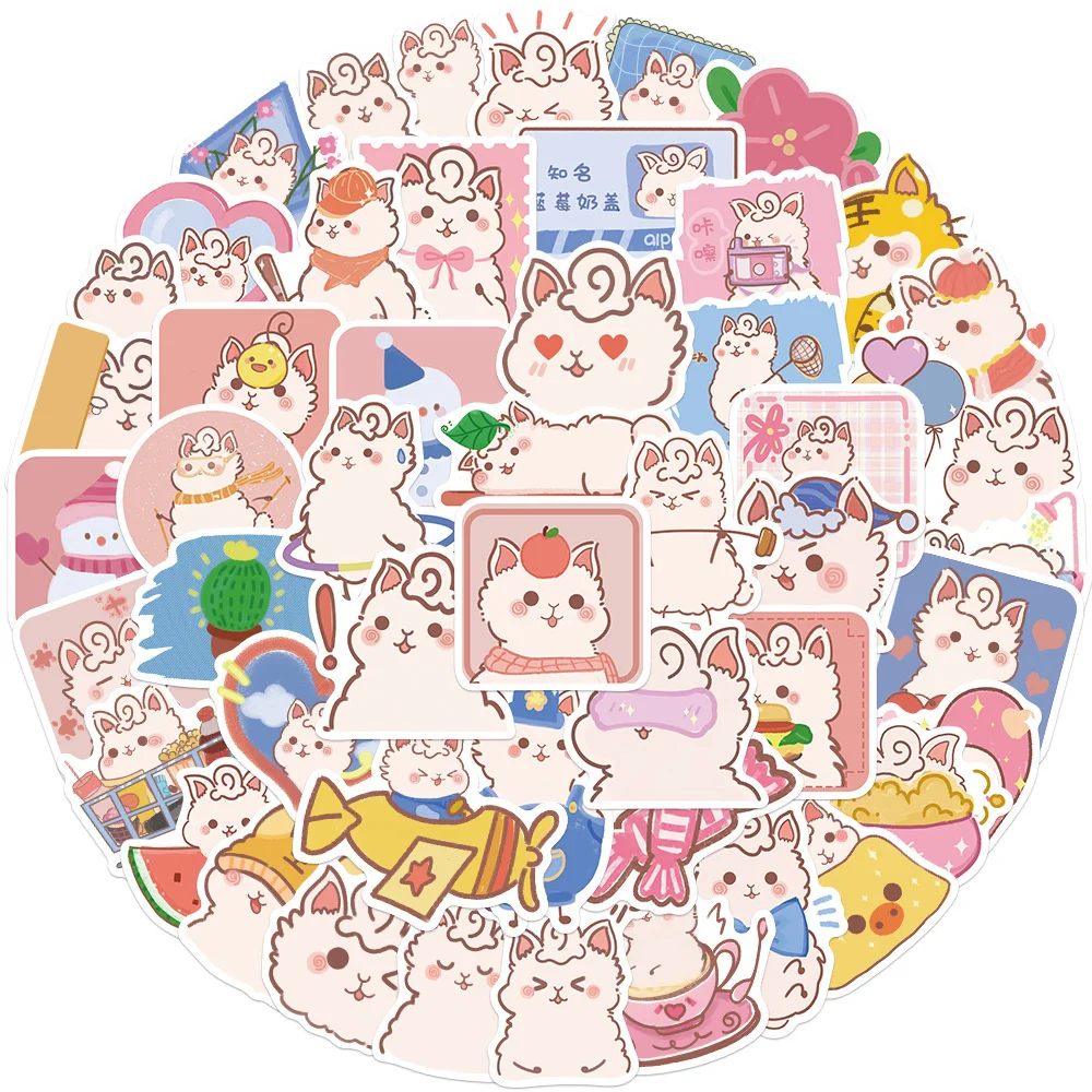 

10/30/50 шт., водонепроницаемые наклейки «Альпака»