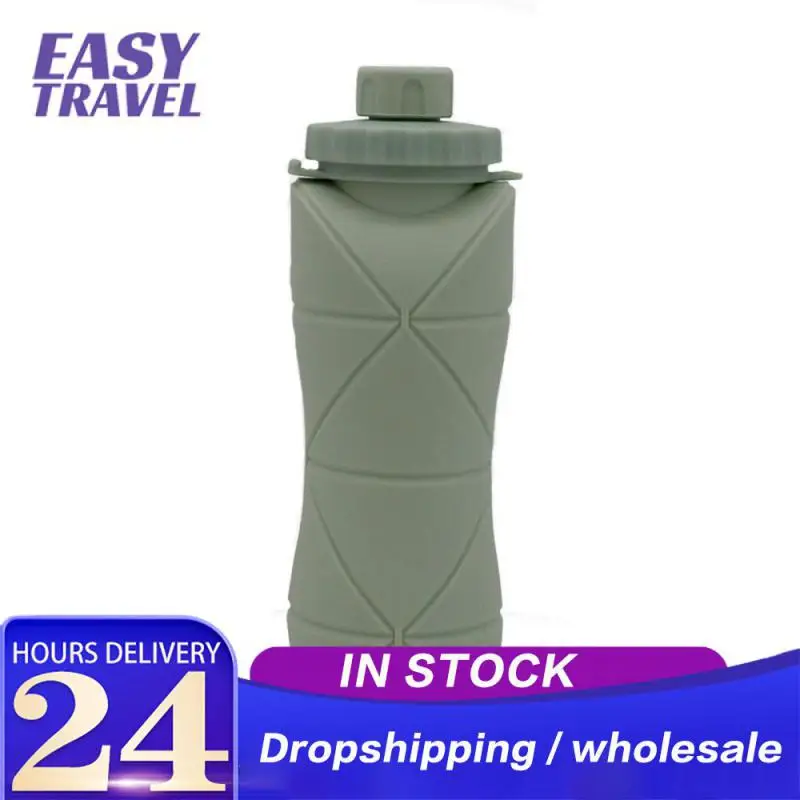 

High Temperature Resistance Kettle Food Grade Material Mini Portable Sport Bottle 150g Silicone Water Bottle Lightweight 570ml