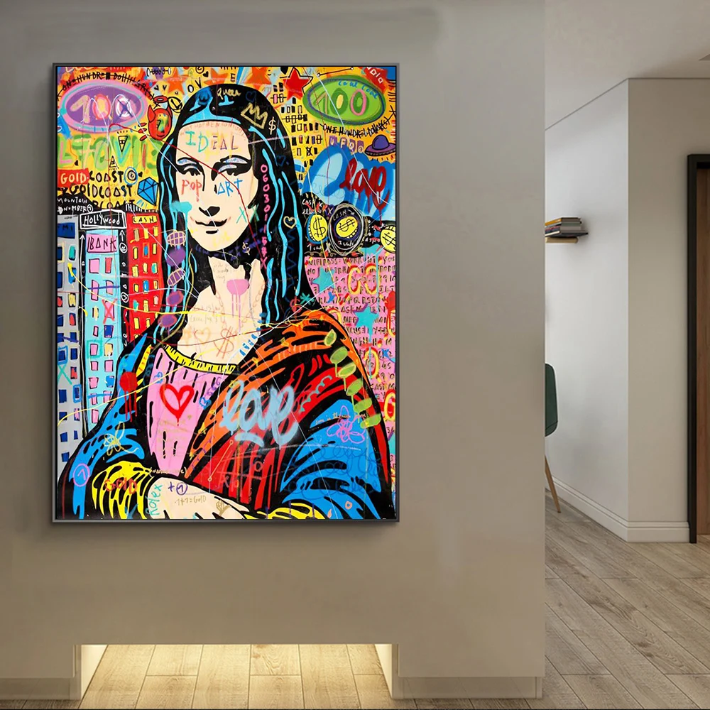 Настенный постер с изображением уличных граффити абстрактная сказочная певица