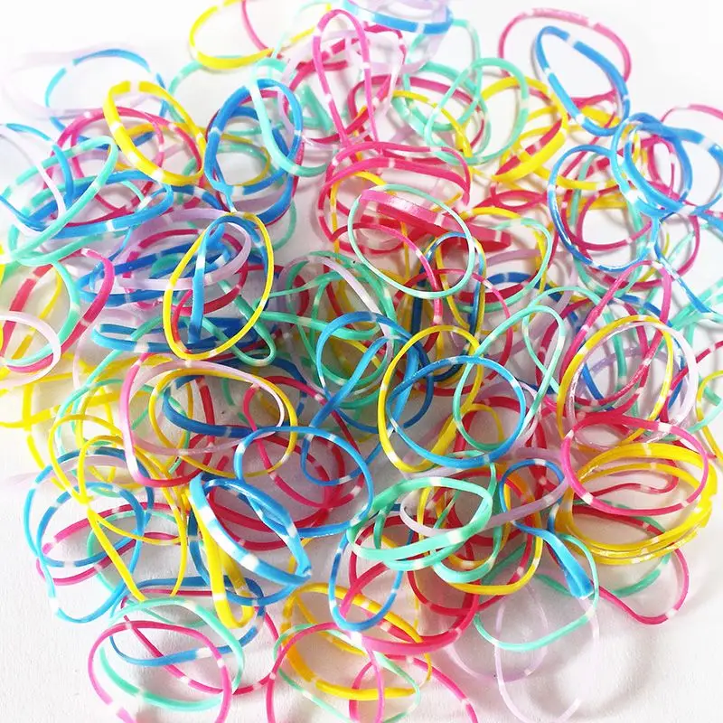 

Colorful Disposable Hair Bands Scrunchie for Kids Girls Elastic Rubber