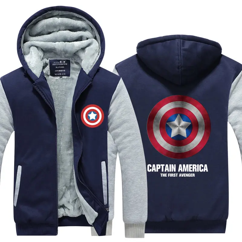 Captain America Marvel Tech Hooded Superhero Zipper Avengers Endgame Cosplay Quantum Realm Costumes Sweatshirt Hoodie Jacket