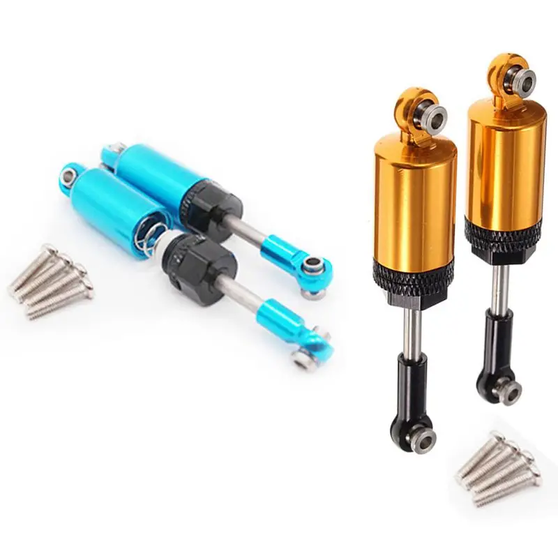 

4Pcs For Wltoys Upgrade Metal Shock Absorbers A959-B A949 A959 A969 A979 1/18 Rc Car Parts - 2Pcs Yellow & 2Pcs Blue