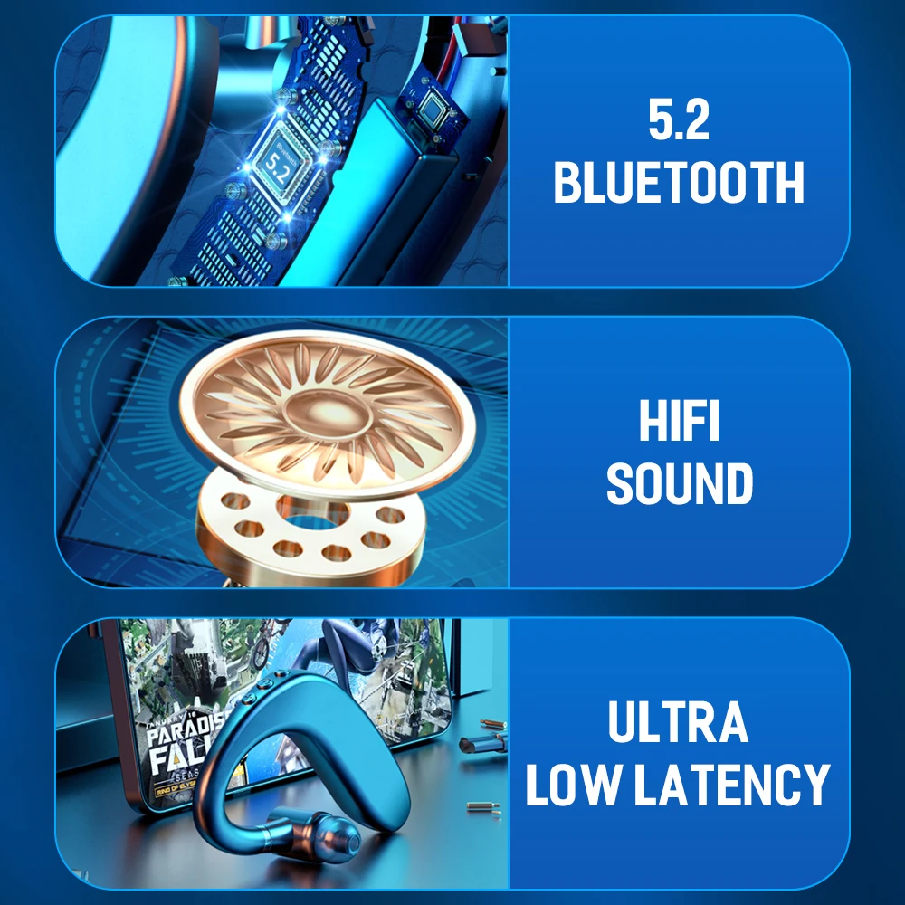 Bluetooth-наушники беспроводные наушники с ушным крючком стереогарнитура спортивные