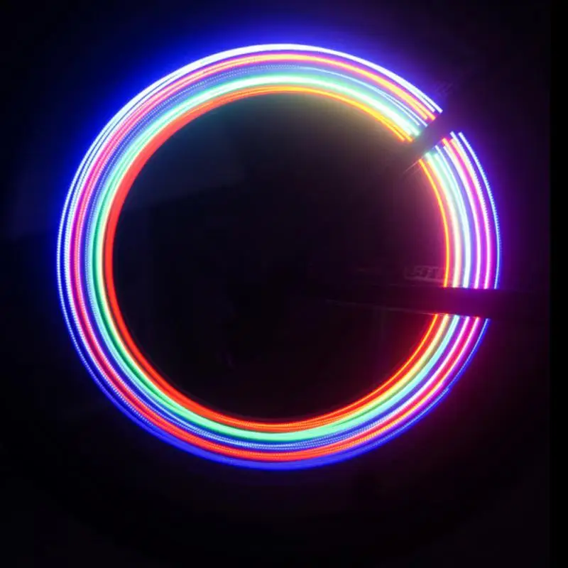 

Creative Colorful Warning Lamp Tyre Tire Flash Lights 5 Led Bulbs New 8 Modes Bicycle Wheel Spoke Light Eye-catching Colorful