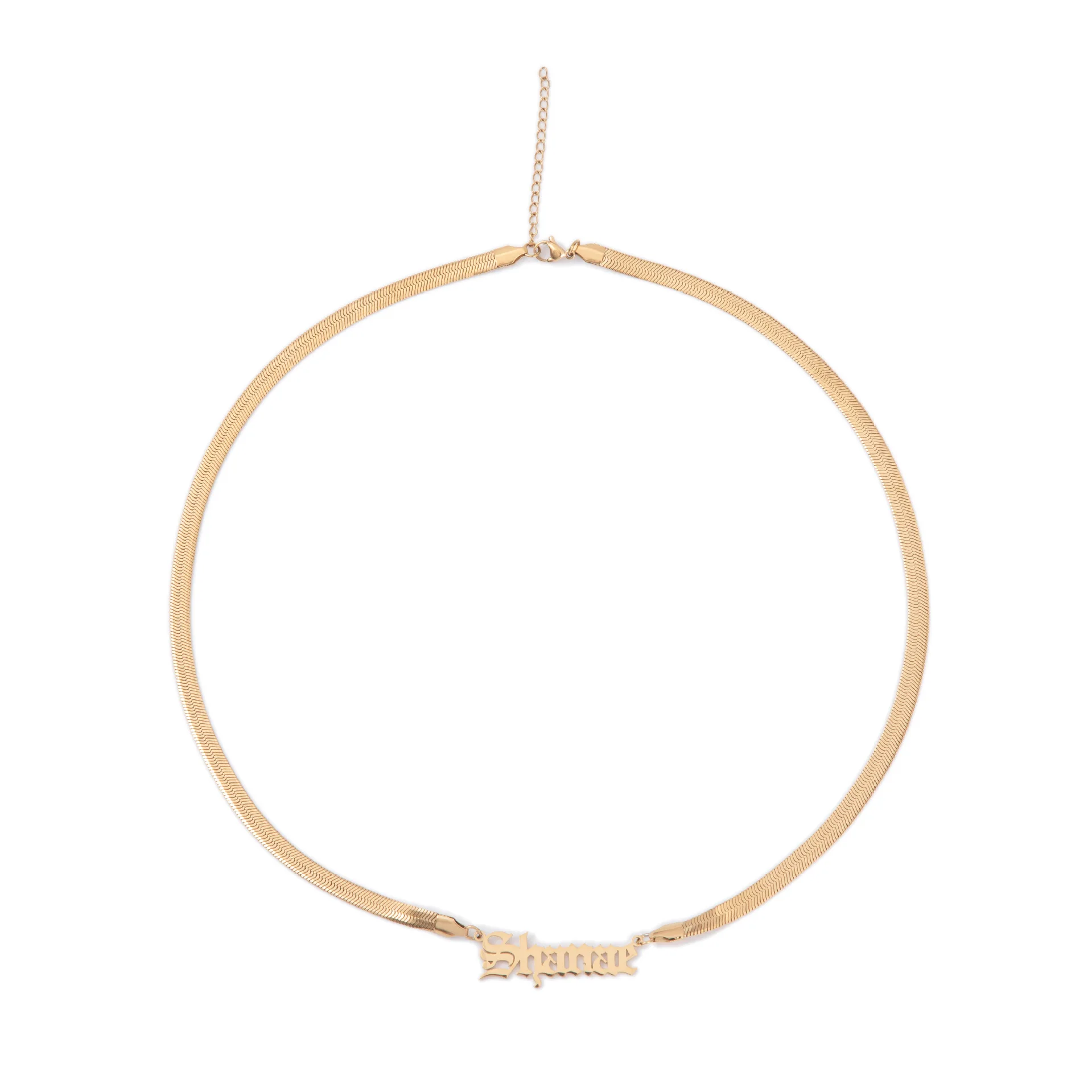 Ожерелье на заказ цепочка-змея ожерелье с именем женское английском языке