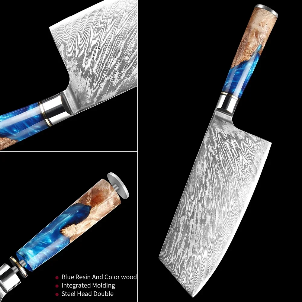 XITUO нож-Кливер из дамасской стали 7 дюймов китайские ножи шеф-повара