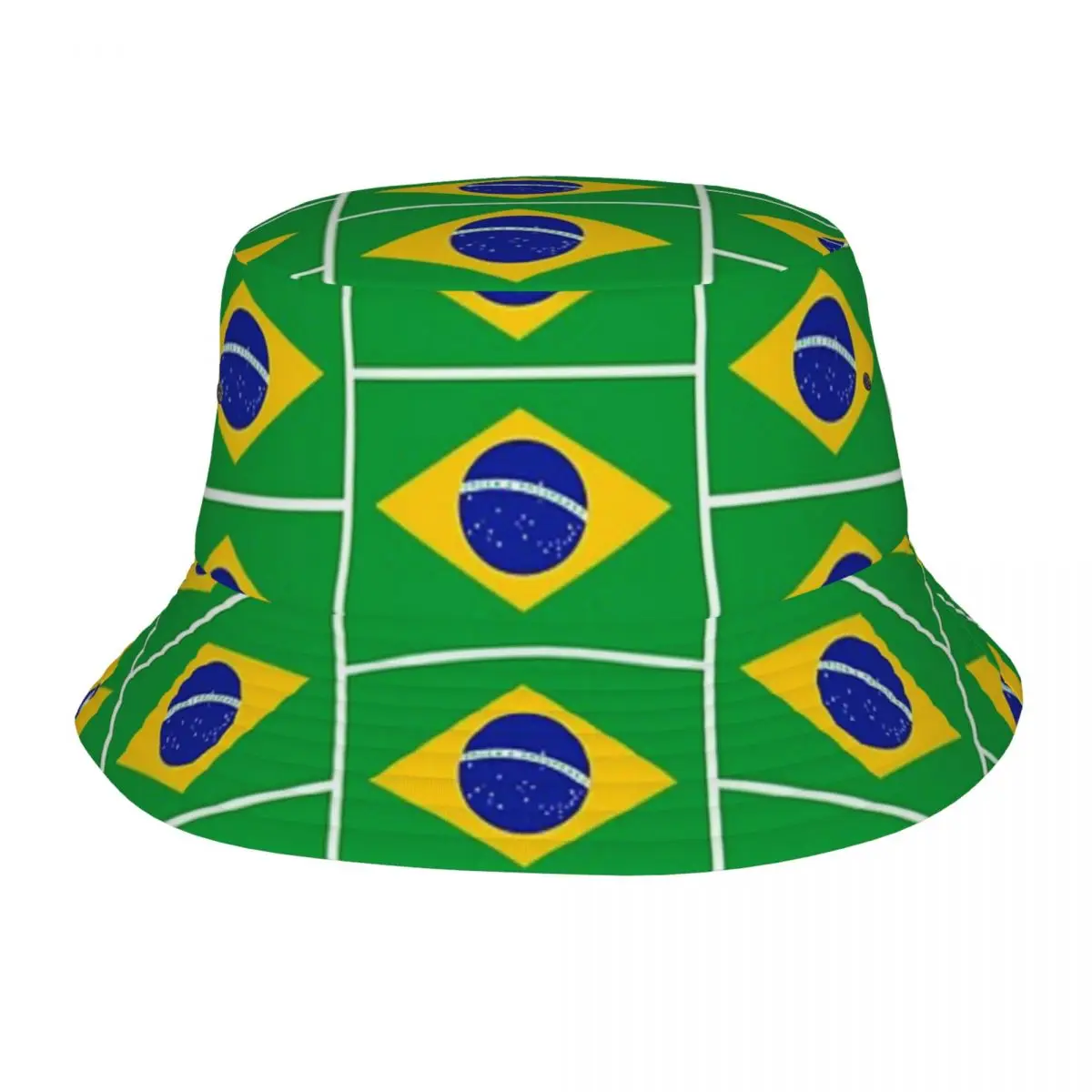 

Brazil National Flag Bucket Hats Panama Hat Children Bob Hats Outdoor Fashion Fisherman Hats For Summer Fishing Unisex Caps