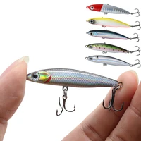 3 5g 5 5g 10pcs small silver minnow sea fishing lure bait abs whitebait strong hooks lures for sea fish masalas