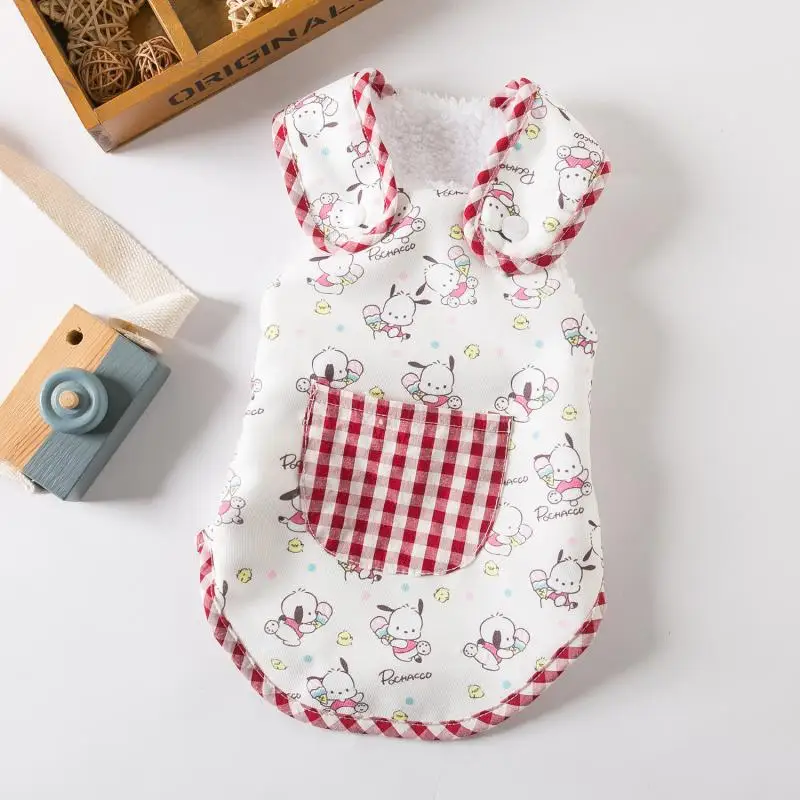 Горячий осенне-зимний жилет Sanrios для домашних животных Kawaii Pochacco мультяшный милый