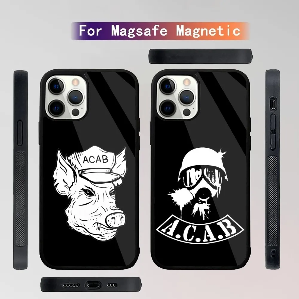 All Cops Are Bastards ACAB 1312 Phone Case For iPhone 16 15 14 13 12 11 Plus Pro Max Mini Magsafe Magnetic Wireless Charging