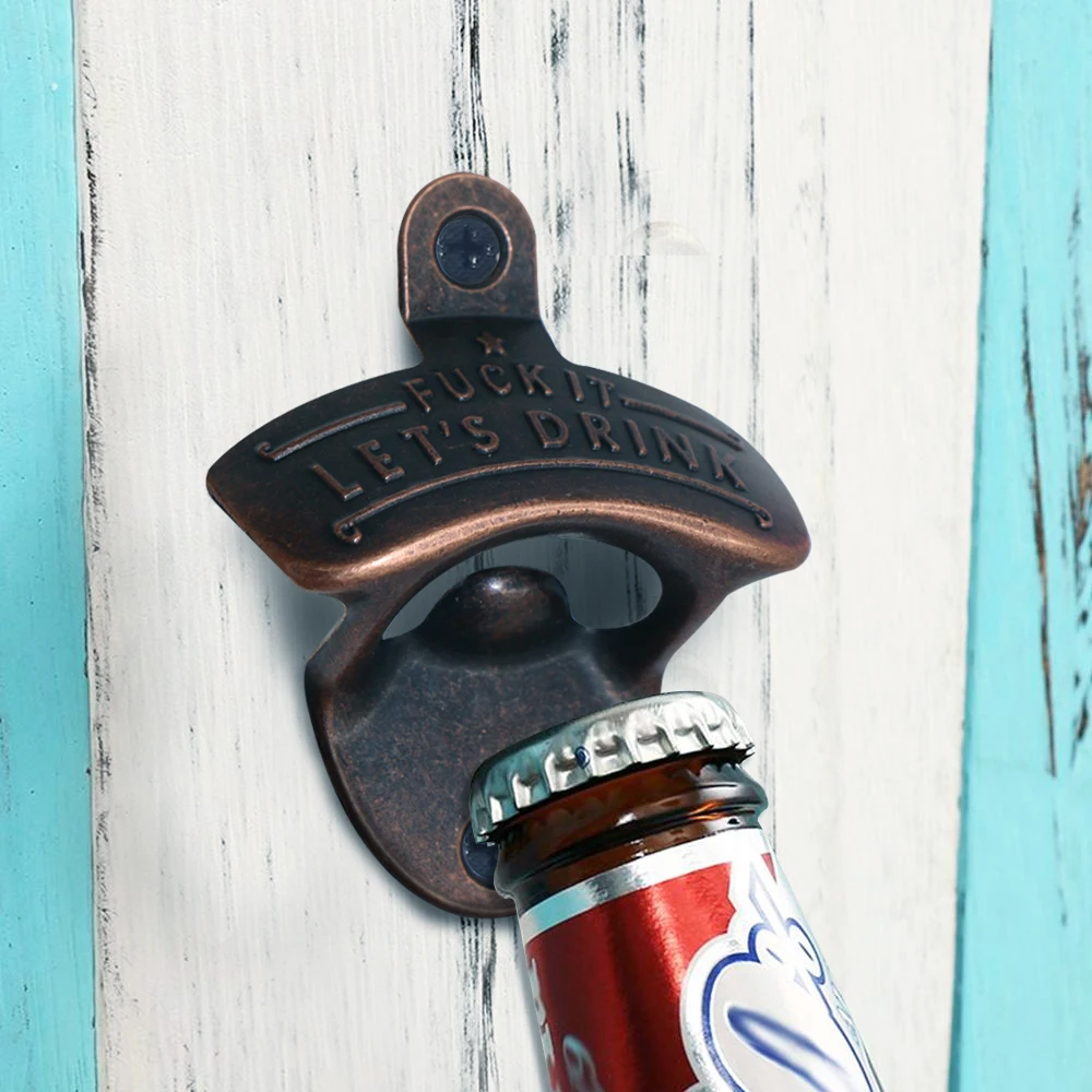 

Antique Beer Bottle Opener Creative Wall Corkscrew Zinc Alloy Wall Corkscrew Wall-mounted Corkscrew Kitchen Gadgets Accessories