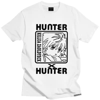 classic hunter x hunter t shirt men short sleeve streetwear killua zoldyck tee o neck fitted pure cotton anime fan t shirts gift