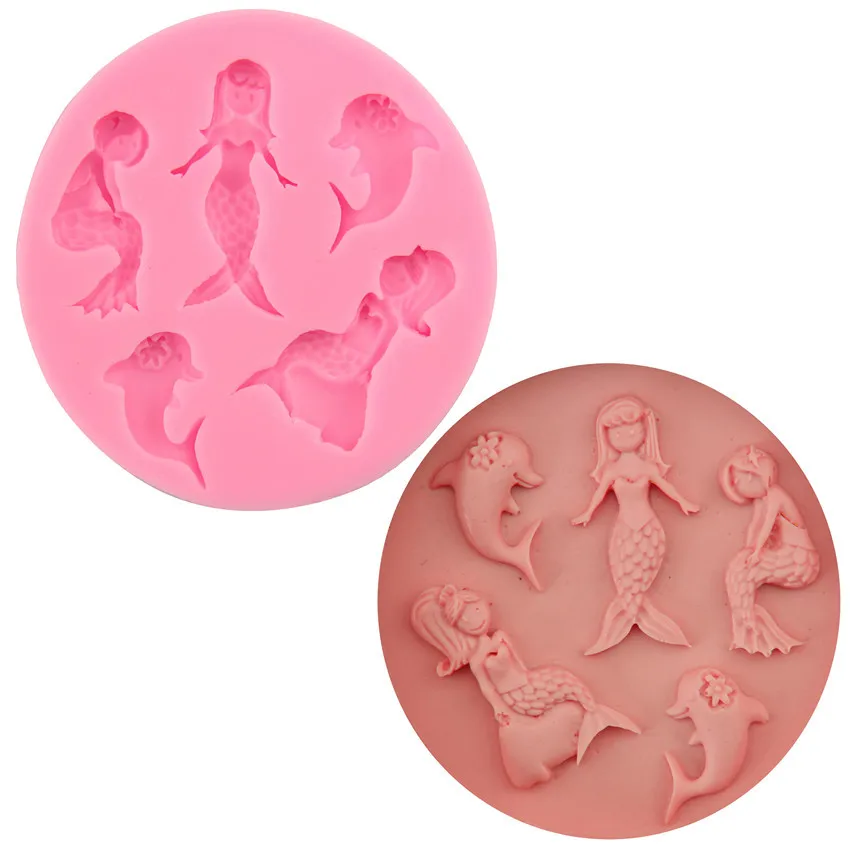

Mermaid food silicone mold cake decoration tool