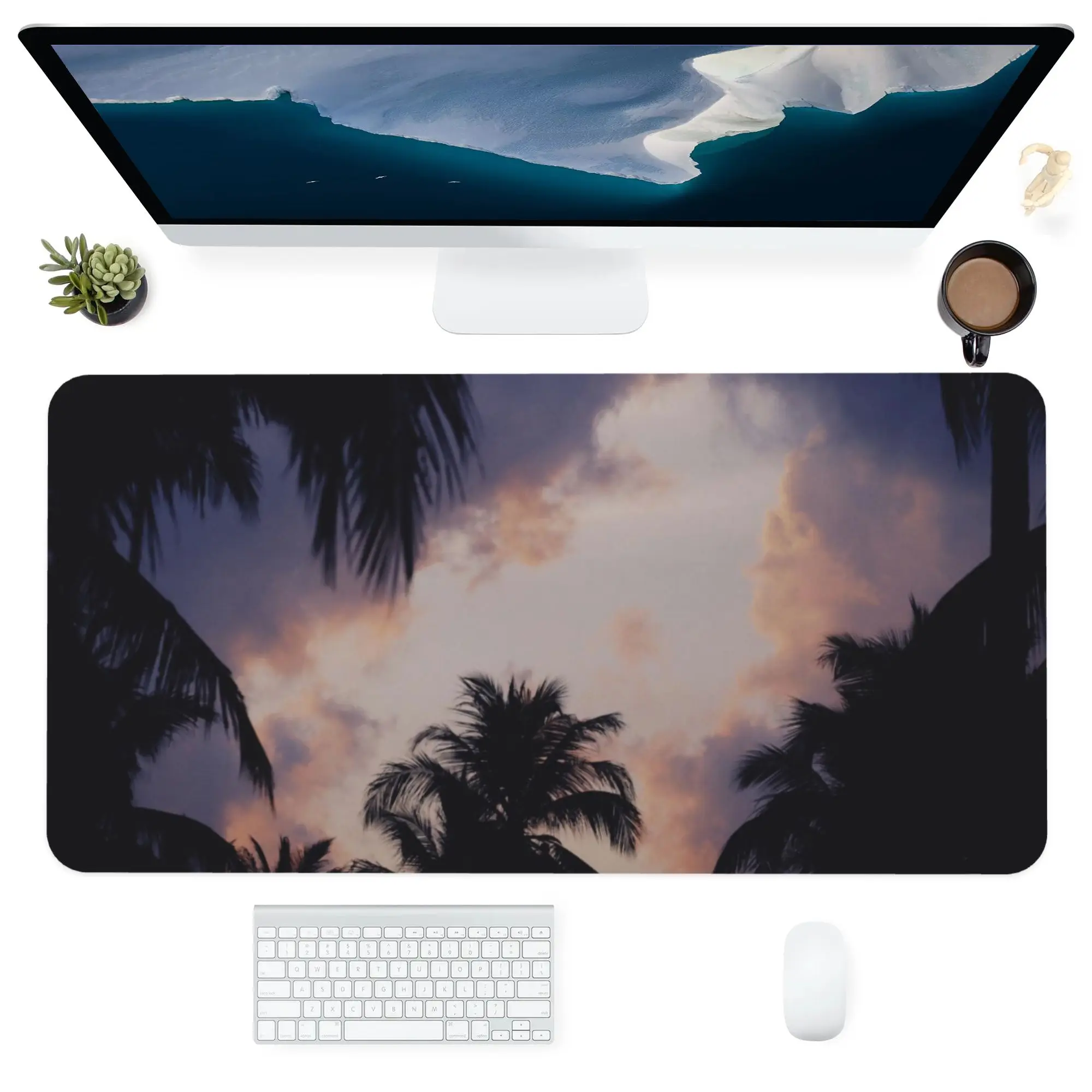 

Nordic Style Simple Dusk Large Mouse Pad for Computer Laptop Notebook Rectangle Non-slip Rubber Base Deskpad Table Mat