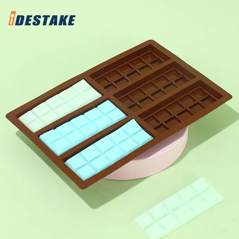 

Rectangular Chocolate Mold 6 Holes Edible Silicon Handmade Child Dessert Candy Biscuit Baking Tool DIY Home Cake Mould Bakeware
