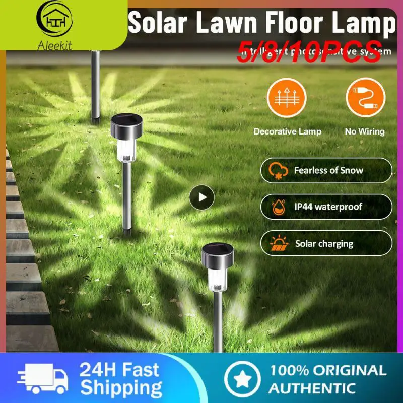

5/8/10PCS Pathway Lights Outdoor 4.54.529.5cm Solar Lawn Floor Lamp Walkway Lighting Garden Decorative Outdoor Garden Lamp Lamp