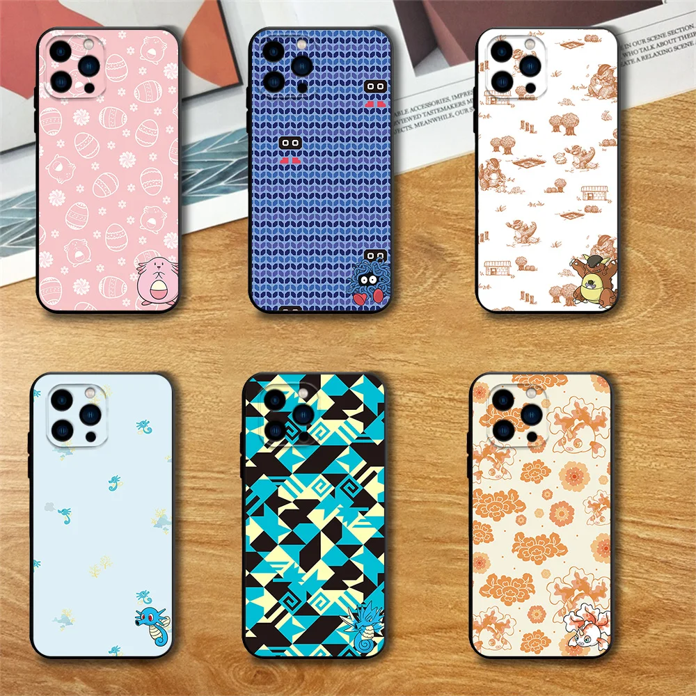 Pokemon Starmie Chansey Phone Case For Samsung S23 S22 ULTRA A22 A23 A32 A34 A52 A53 A54 A71 A72 A73 Black Soft Silicone Cover