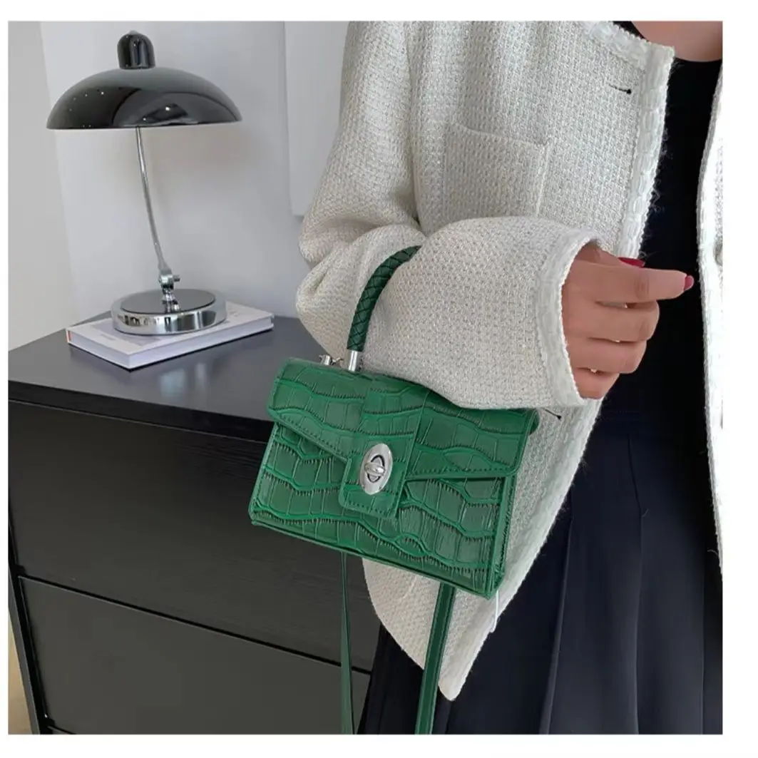 New Fashion Vintage Crocodile High Quality Leather Women's Handbag All Seasons Universal Shopping Travel Messenger Bag