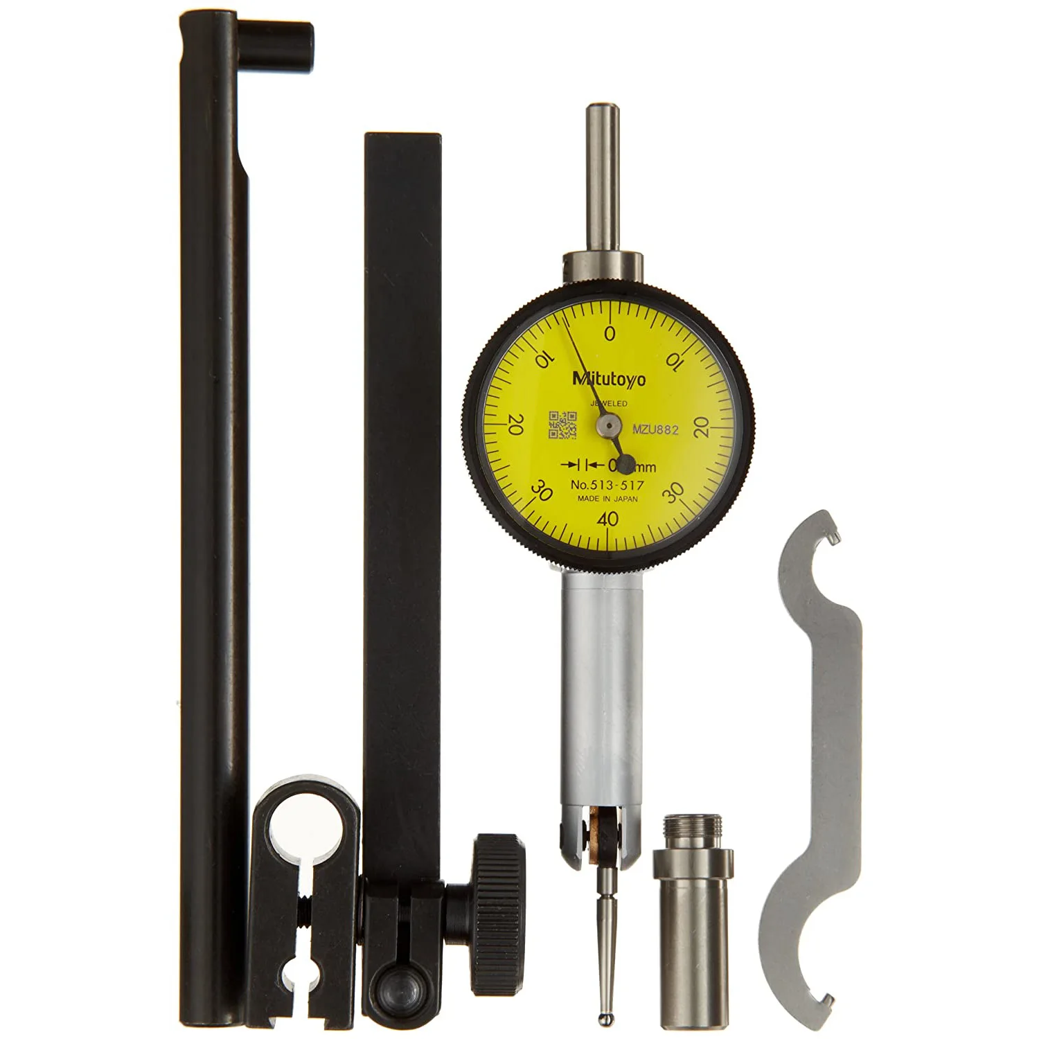 

Mitutoyo 513-501T Pocket Type Dial Test Indicator,4mm Stem Dia,0-70-0 Reading,33mm Dial Dia., 0-0.14mm Range,0.001mm Graduation