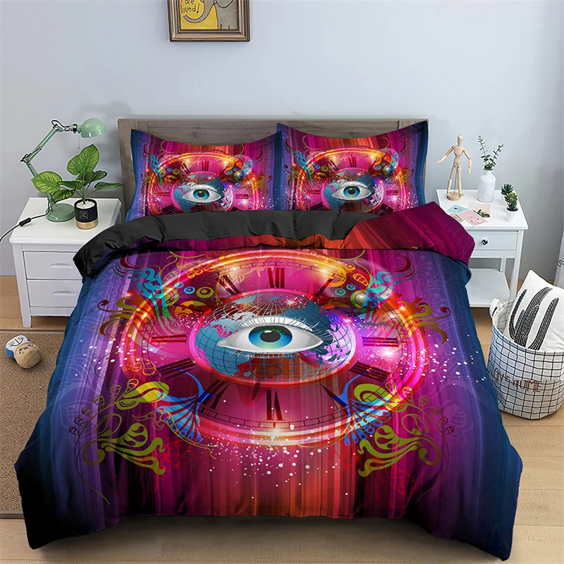 

Bedding Set Microfiber Bohemian Quilt Cover Queen For Kids Adults Sun And Moon Duvet Cover Stars Galaxy Astrology Constellation