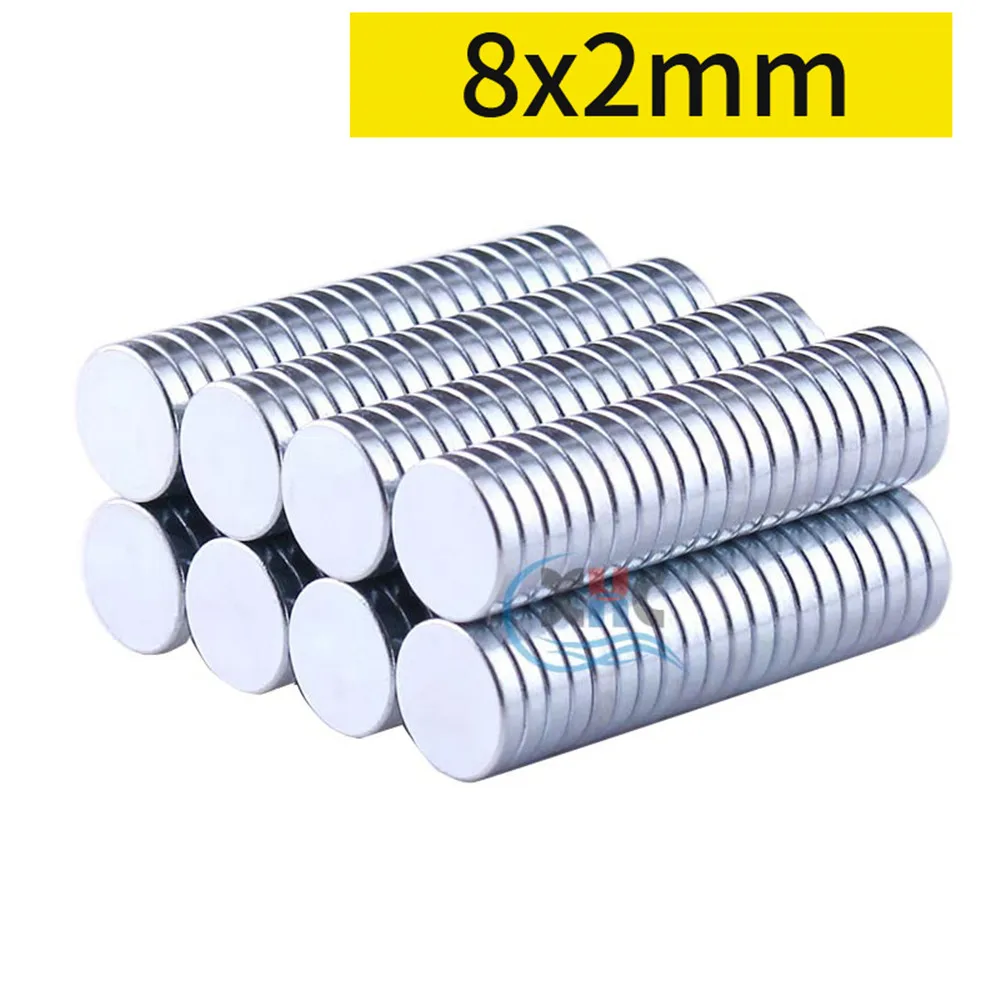 

8x2 неодимовый магнит 8 мм x 2 мм N35 NdFeB Круглый супер мощный сильный постоянный магнит imanes диск 8*2 мм