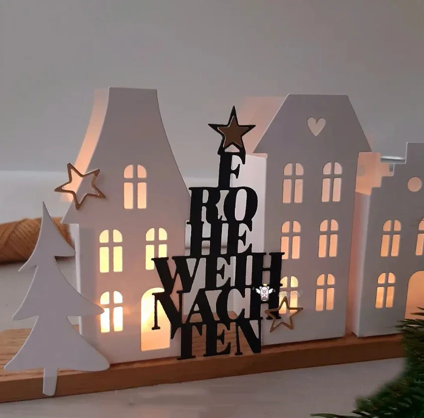 Новые ремесленные металлические штампы для резки 3D рождественский дом серия