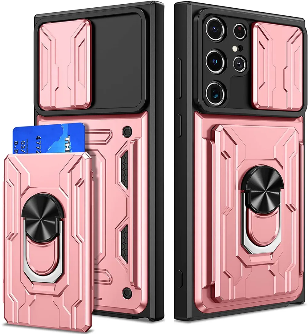 

Samsung S22 Ultra For Samsung S22 S21 Ultra Plus Case Card Armor Stand Holder Galaxy Note 20 A53 A13 A32 A52 A72 A12 A21S A52S