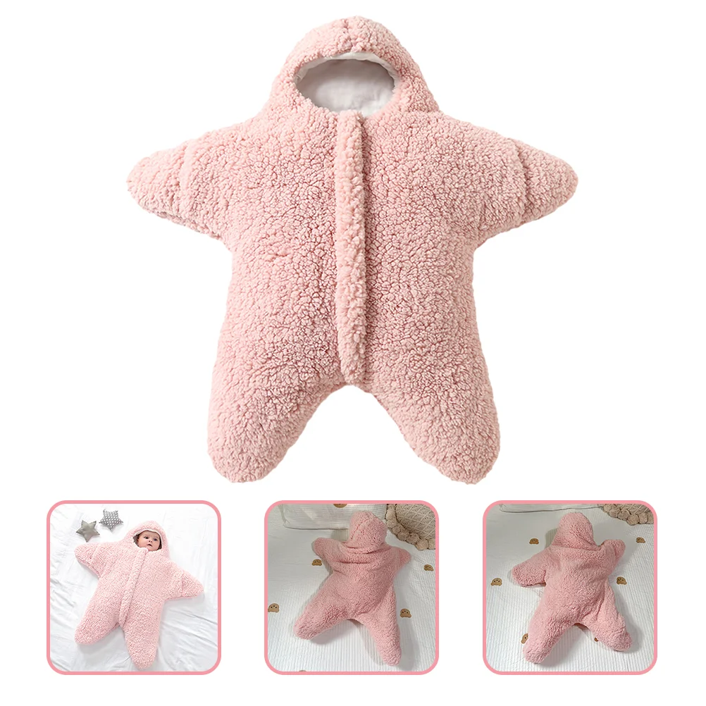 

Starfish Split Leg Sleeping Bag Baby Wrap Newborn Girls Gift Receiving Blankets Swaddle Boy Stuff Hat