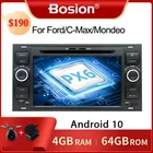 Автомобильный радиоприемник Bosion 2DIN android 10 для focus s-max connect mondeo Автомобильный dvd-плеер с gps navi FM BT Автомобильная стереокамера canbus PX6