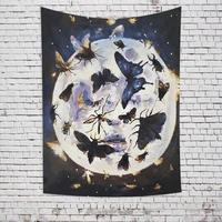 phototaxis insect moth butterfly tapestry wall hanging astrology divination bedspread mat room dormitory bedroom decoration
