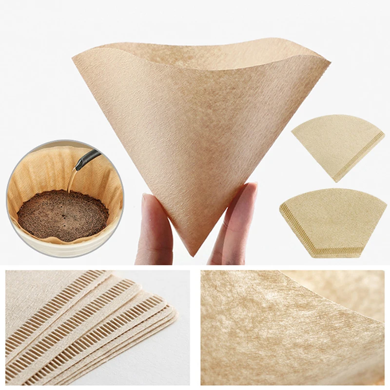 

40PCS COne Shape Drip Coffee Powder Filter Papers Coffee Cup Strainers Replacement New