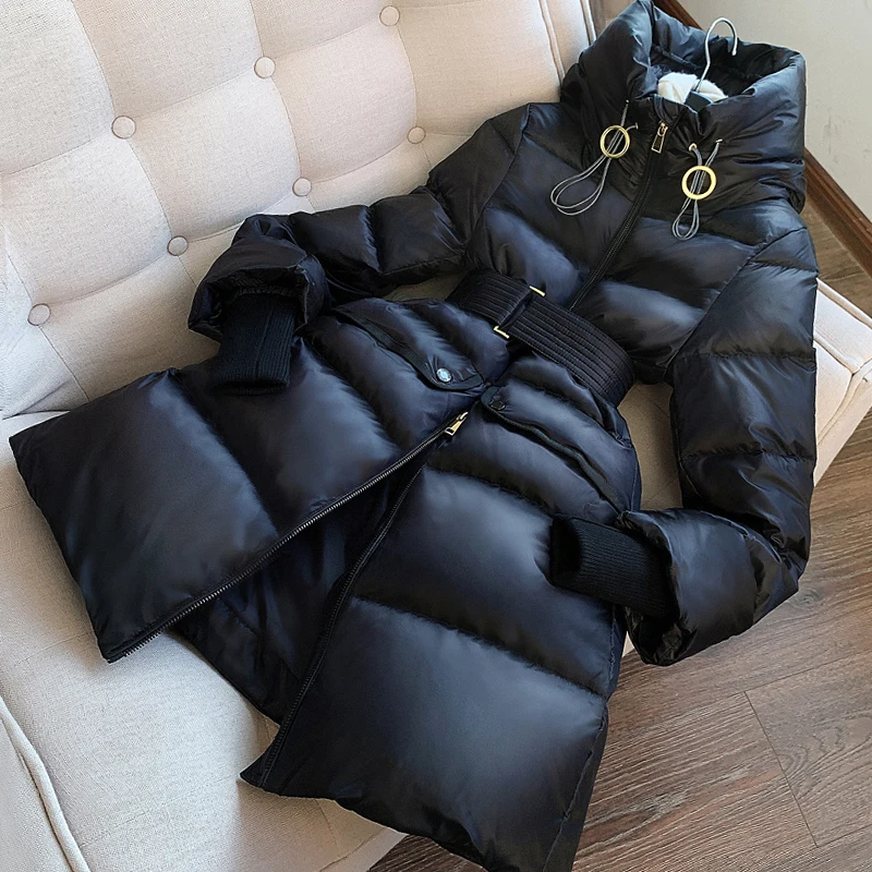 

Thick Women's Goose Down Coat Solid Slim Ladies Hooded Warm Puffer Jacket Female Winter Ourwear Casacos De Inverno Feminino 2022