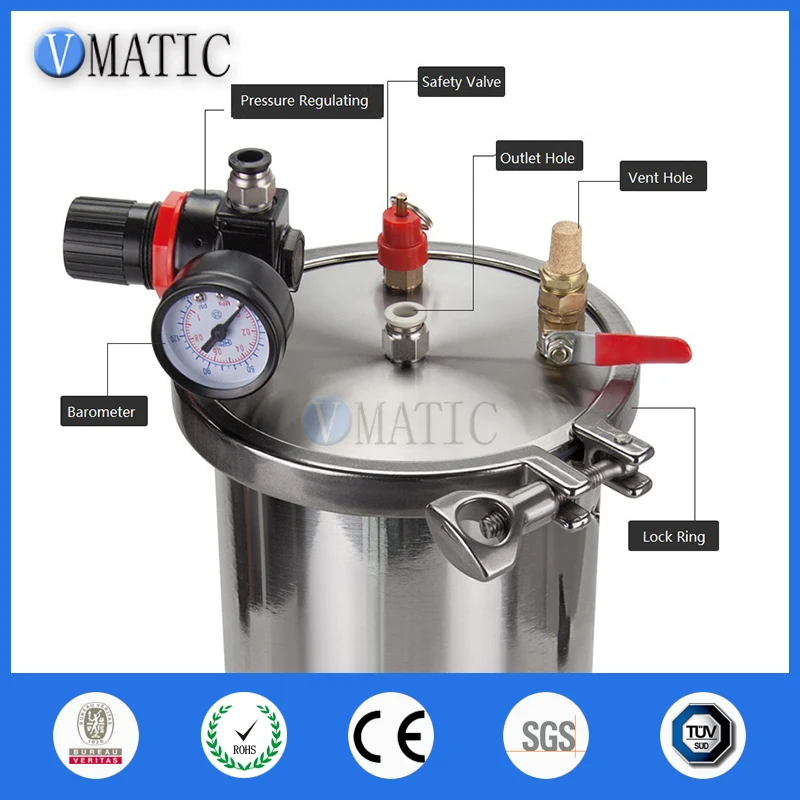 Пневматический резервуар высокого качества с зажимом из нержавеющей стали |