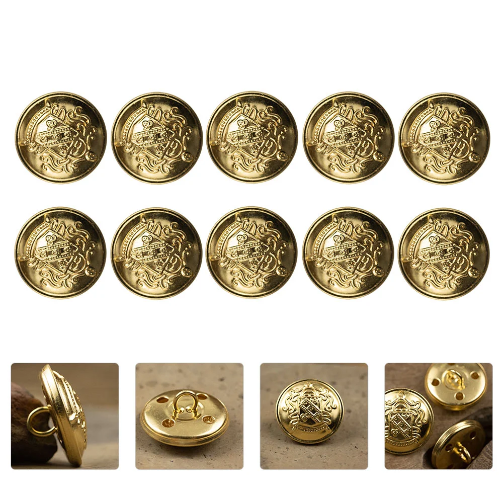 

Buttons Button Metal Gold Sewing Jean Vintage Blazer Jeans Suit Coat Brass Decorative Replacement Uniform Sweater Clothing