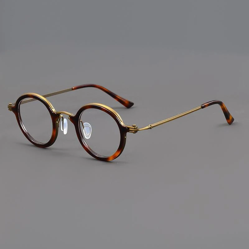 

Vintage Titanium Eyeglasses Frames Men Round Myopia Prescription Optical Glasses Women Retro Luxury Brand Glasses Frame Eyewear
