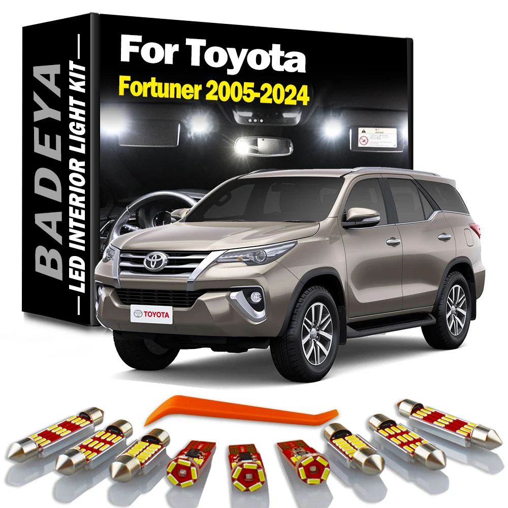 Комплект светодиодных внутренних ламп для чтения BADEYA Toyota Fortuner MK1 MK2 N5 N6 N15 N16 2005-2020