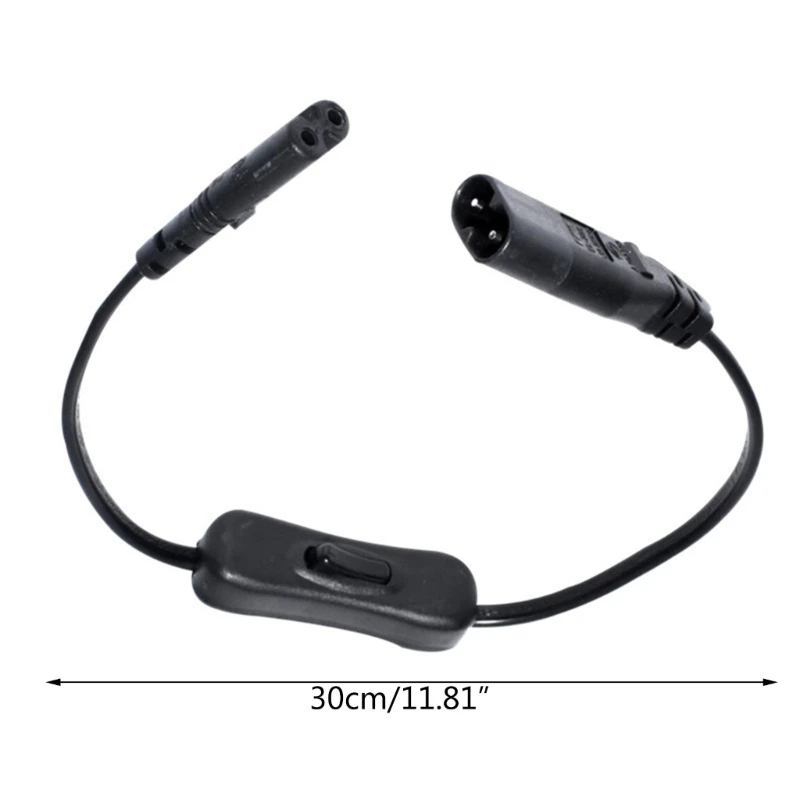 Кабель-удлинитель IEC 320 C7–C8 с кнопкой переключения для цифровых камер