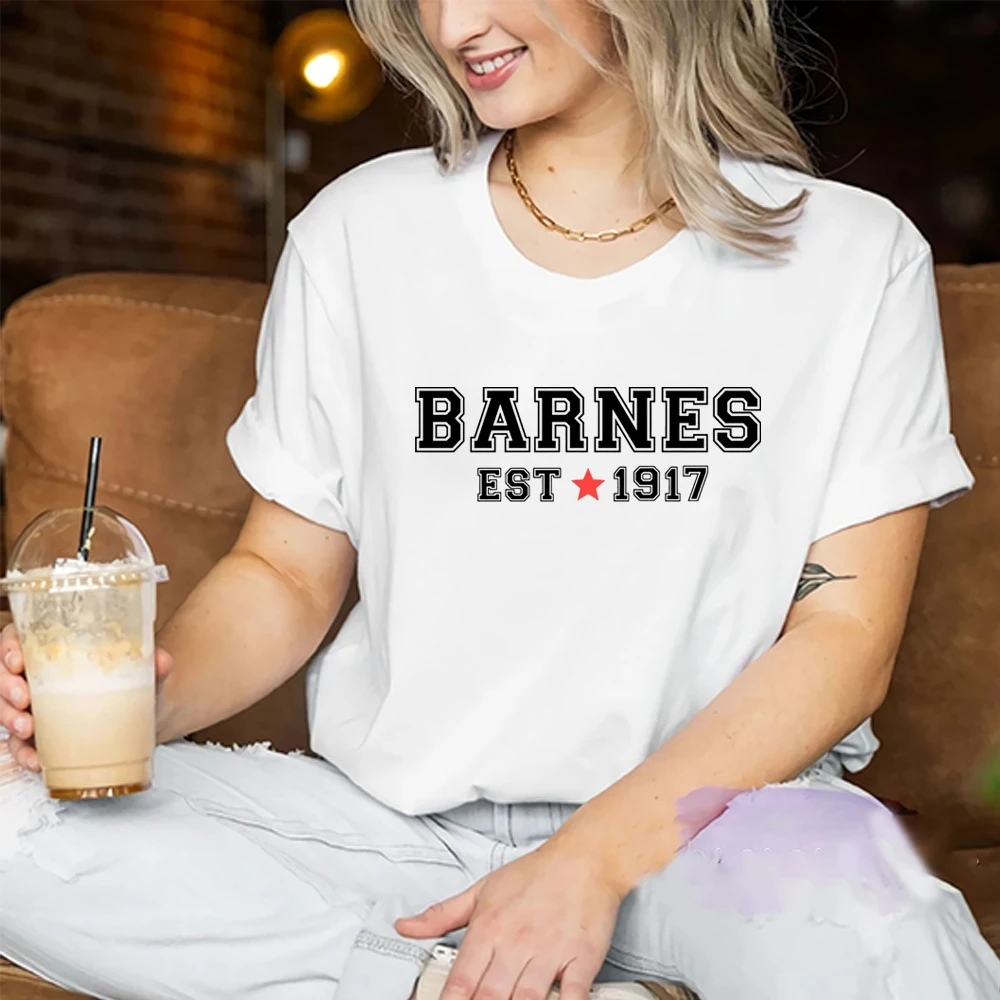 

Женская футболка с коротким рукавом Barnes Est 1917, зимняя рубашка с изображением солдата, футболки в стиле ТВ-шоу, футболки в стиле Харадзюку