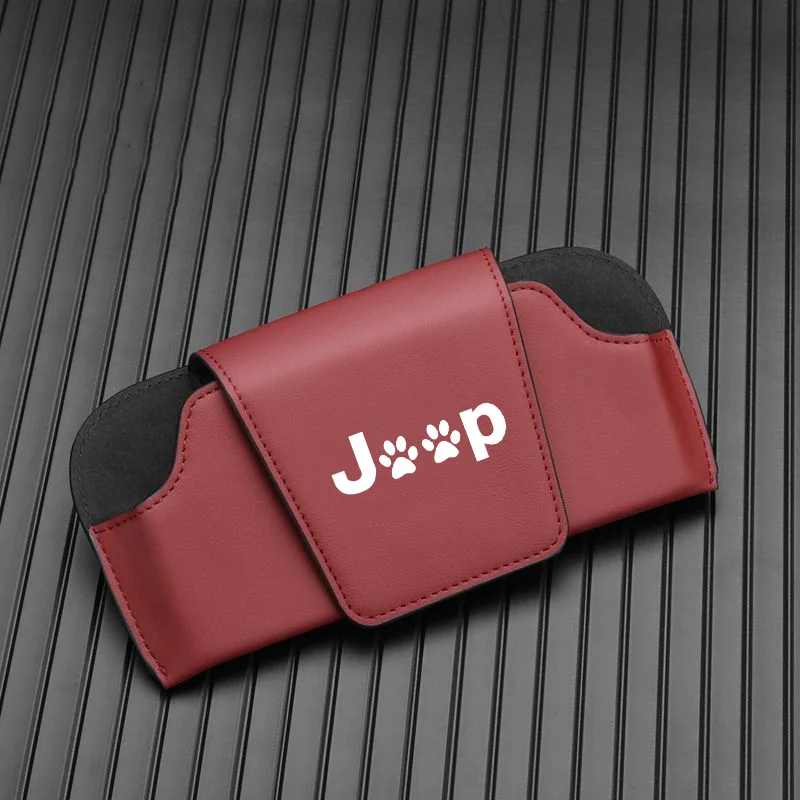 

Автомобильный держатель для солнцезащитных очков, чехол для Jeep Renegade Compass Wrangler JK JL Grand Cherokee, автомобильные держатели для хранения солнцезащитных очков, чехлы