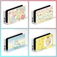 protective hard shell for nintendo switch oled dock cute cartoon faceplate case charging dock cover game accessories